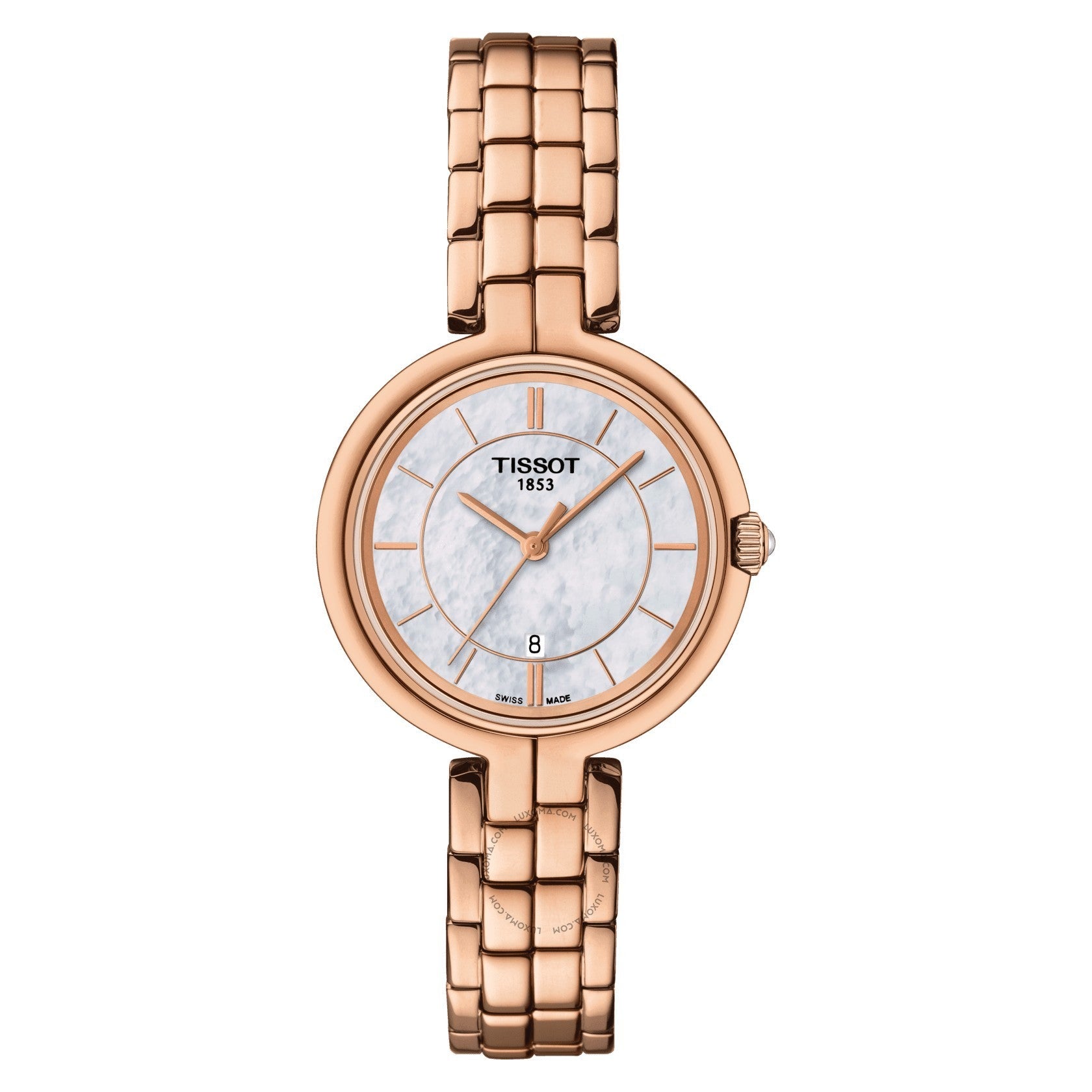 Tissot Flamingo Quartz White Mother of Pearl Dial Ladies Watch T094.210.33.111.01