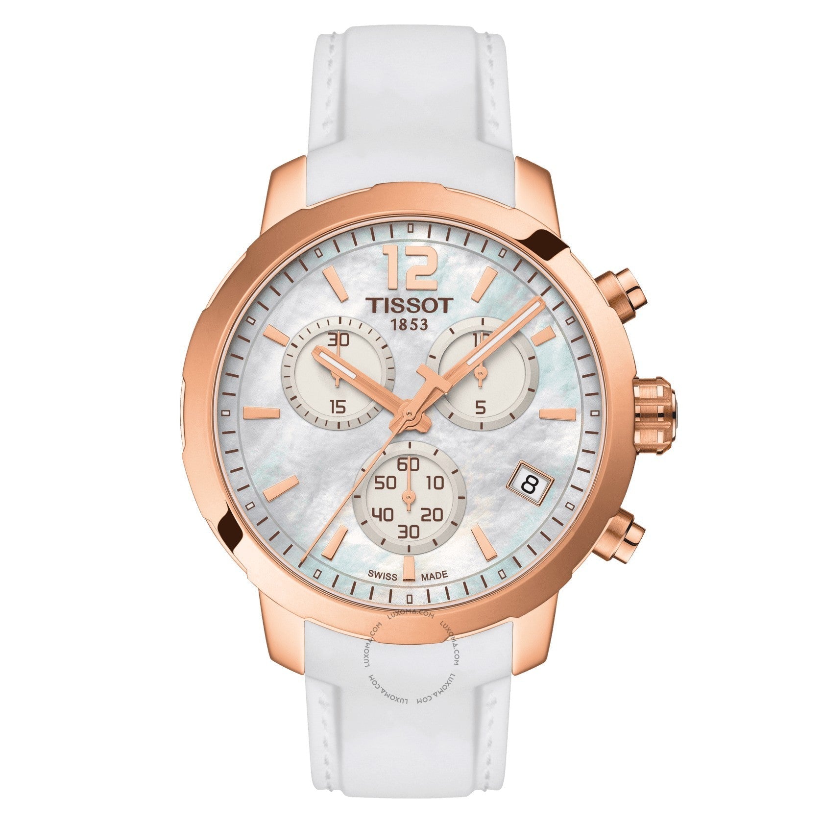 Tissot Quickster Chronograph Chronograph Mother of Pearl Dial Ladies Watch T095.417.37.117.00