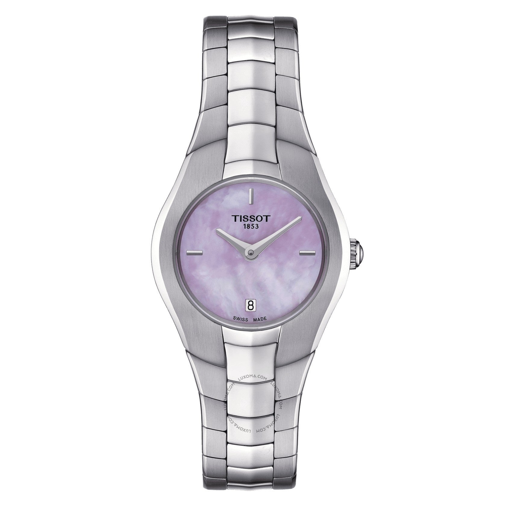 Tissot T-Round Quartz Pink Mother of Pearl Dial Ladies Watch T096.009.11.151.00