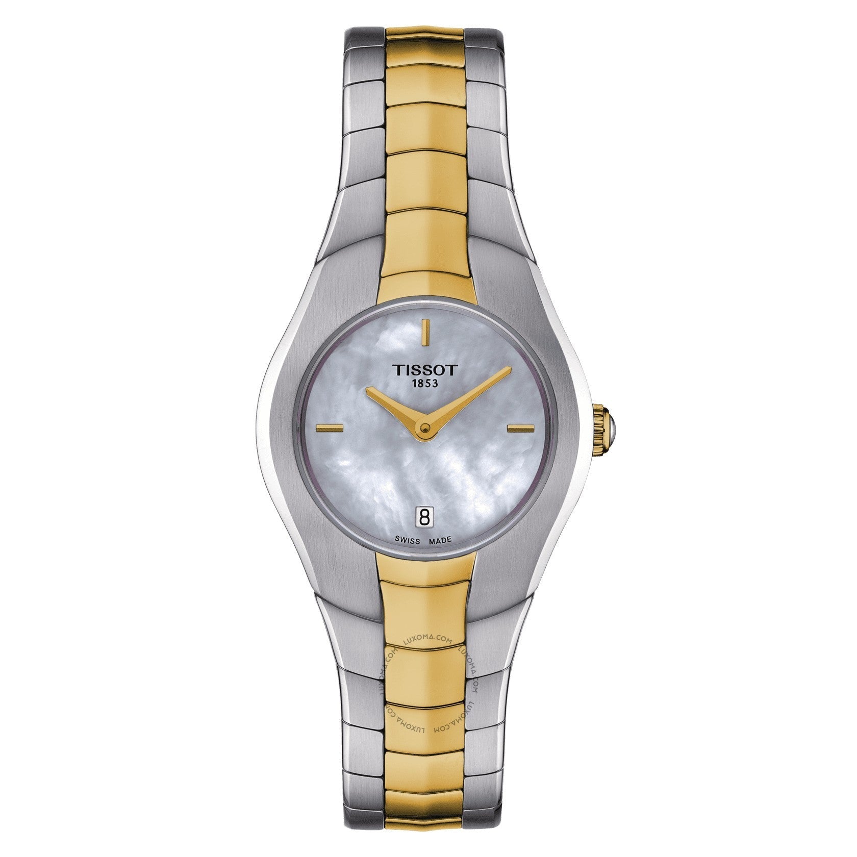 Tissot T-Round Quartz White Mother of Pearl Dial Ladies Watch T096.009.22.111.00