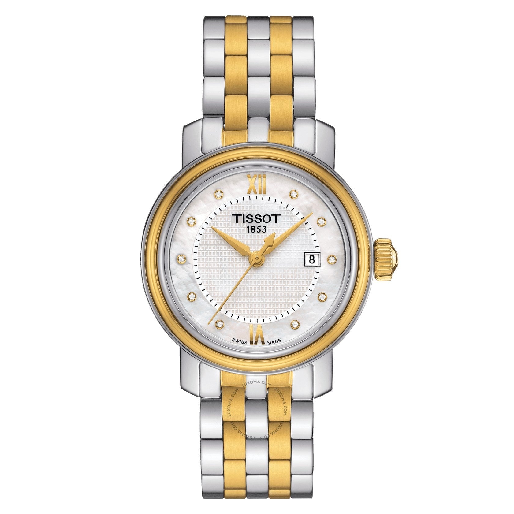 Tissot Bridgeport Quartz White Mother of Pearl Dial Ladies Watch T097.010.22.116.00