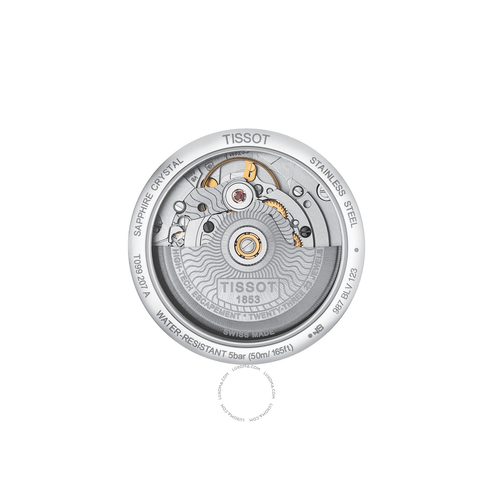Tissot Tissot Chemin Des Tourelles Automatic White Mother of Pearl Dial Ladies Watch T099.207.11.113.00
