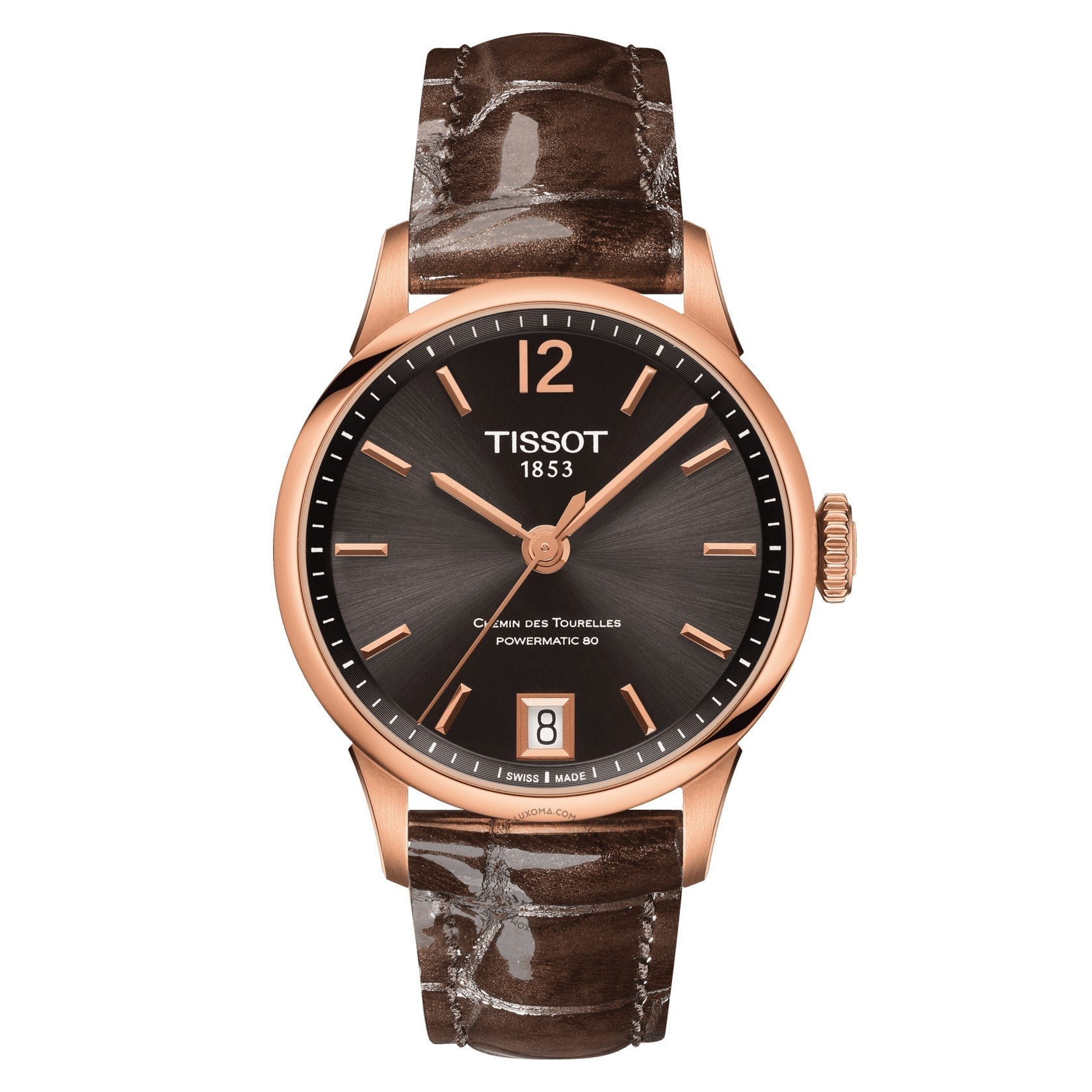 Tissot T-Classic Automatic Brown Dial Ladies Watch T099.207.36.447.00
