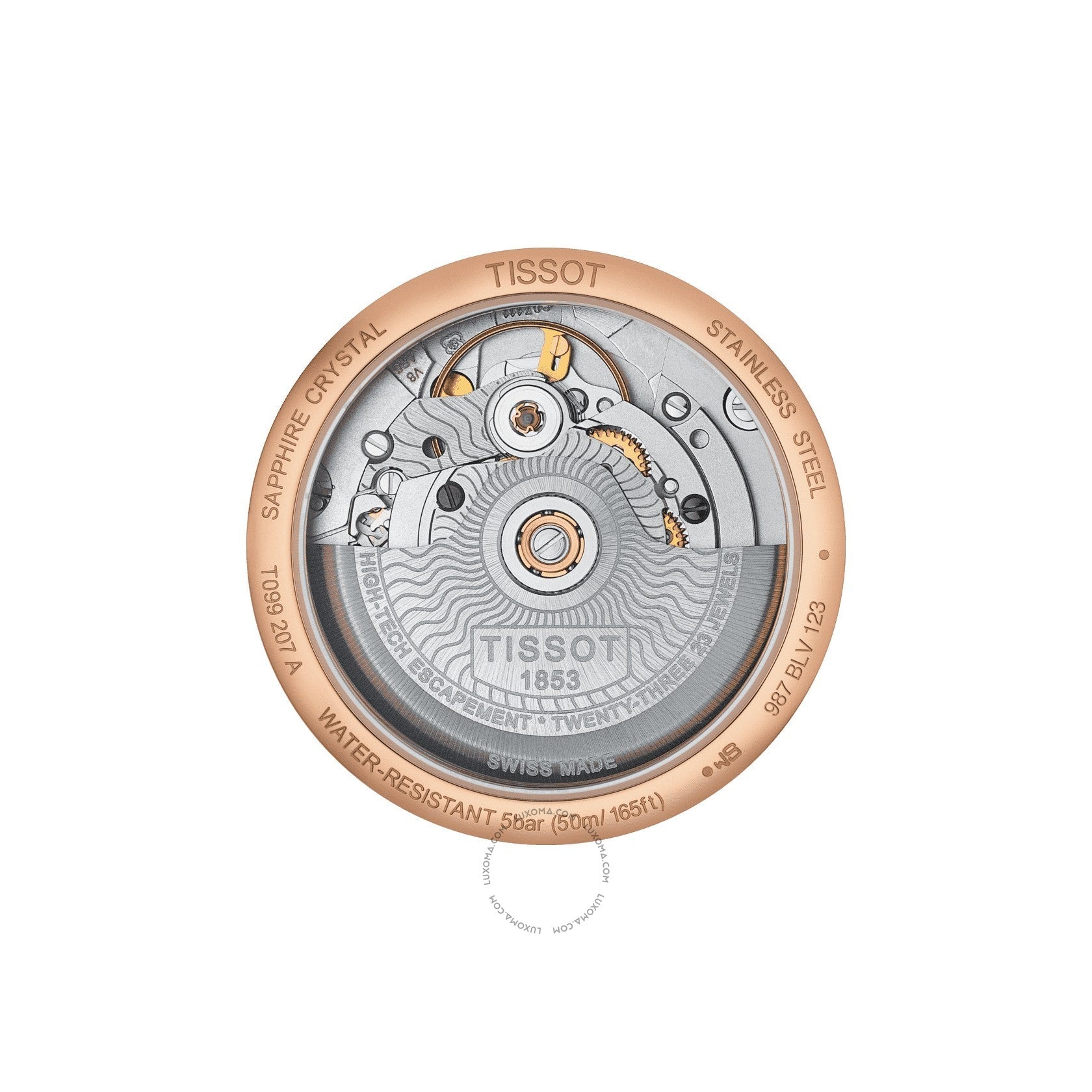 Tissot Tissot T-Classic Automatic Brown Dial Ladies Watch T099.207.36.447.00