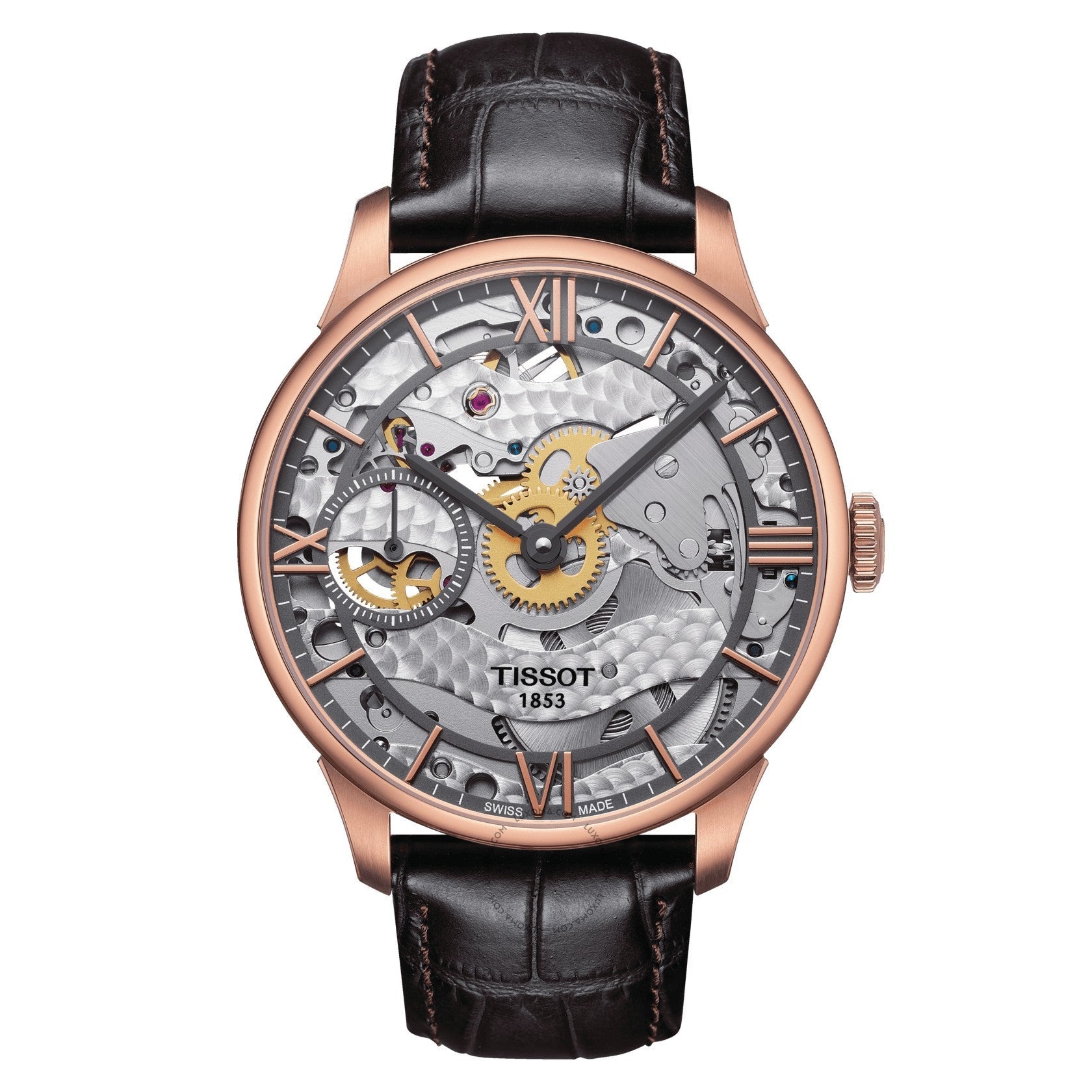 Tissot Chemin Des Tourelles Squelette Mechanical Skeleton Dial Men's Watch T099.405.36.418.00