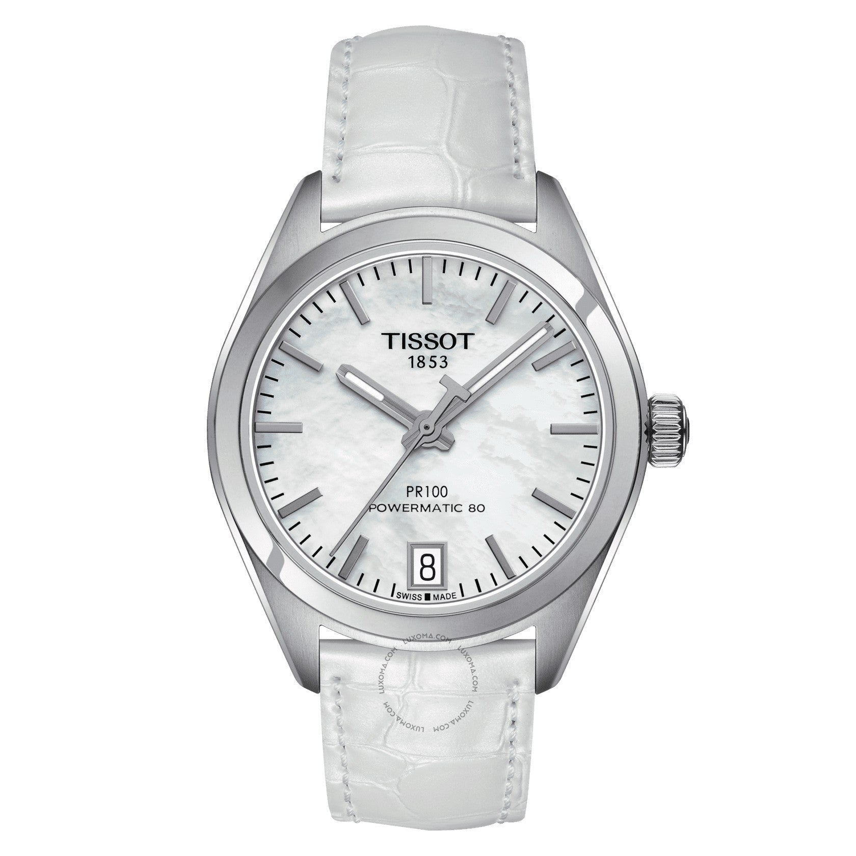 Tissot PR 100 Automatic White Mother of Pearl Dial Ladies Watch T101.207.16.111.00