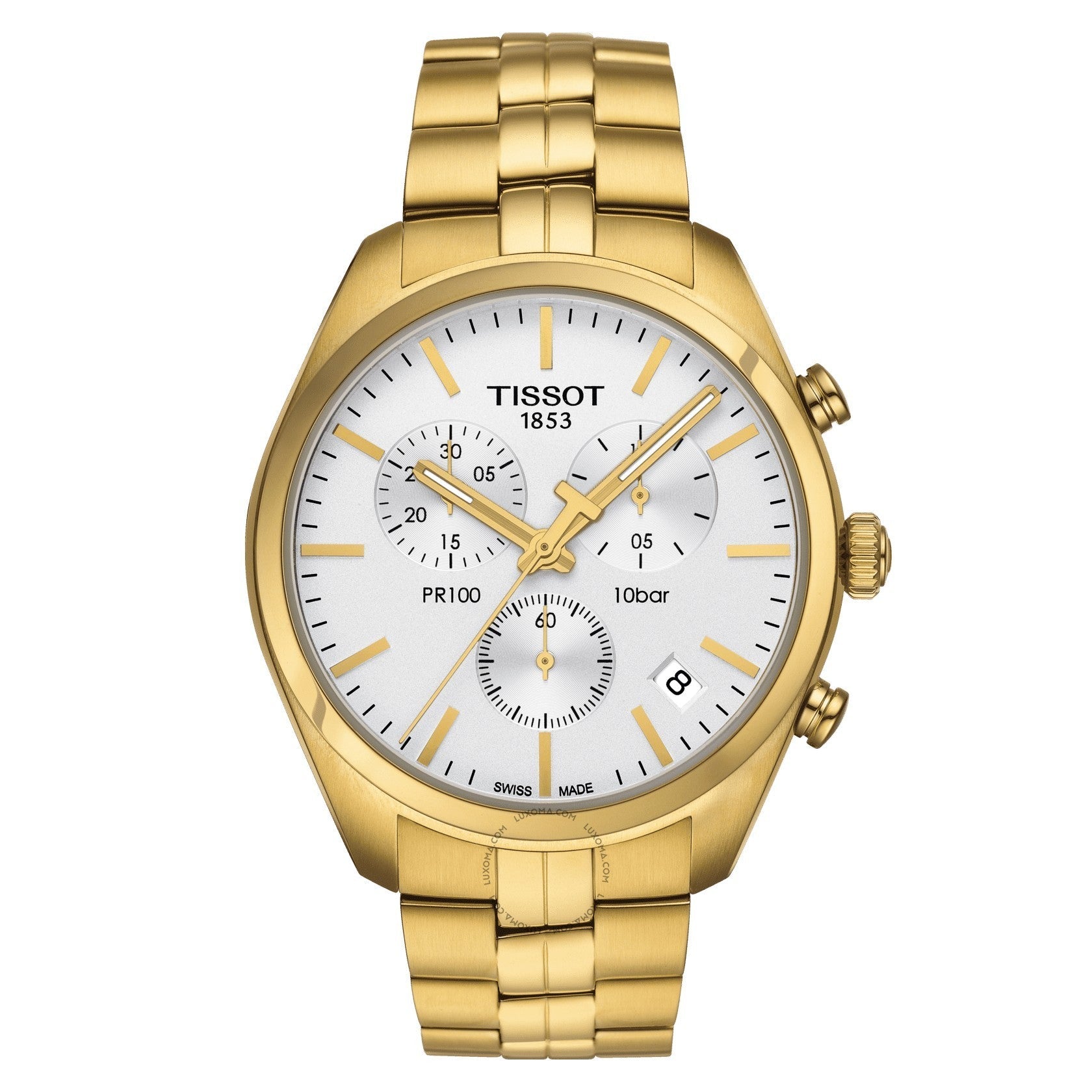 Tissot PR 100 Chronograph White Dial Men's Watch T101.417.33.031.00