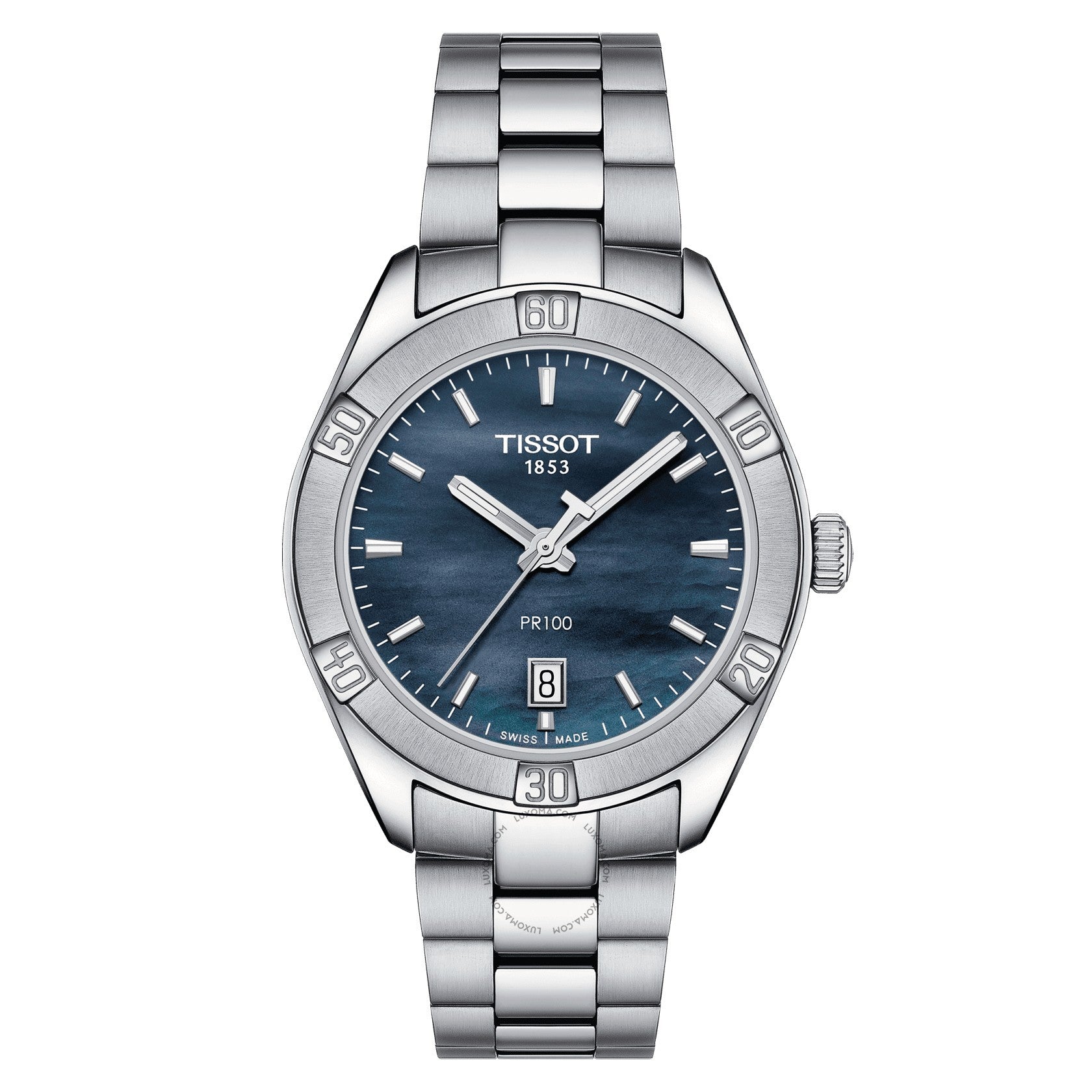Tissot PR 100 Sport Chic Quartz Black Mother of Pearl Dial Ladies Watch T101.910.11.121.00