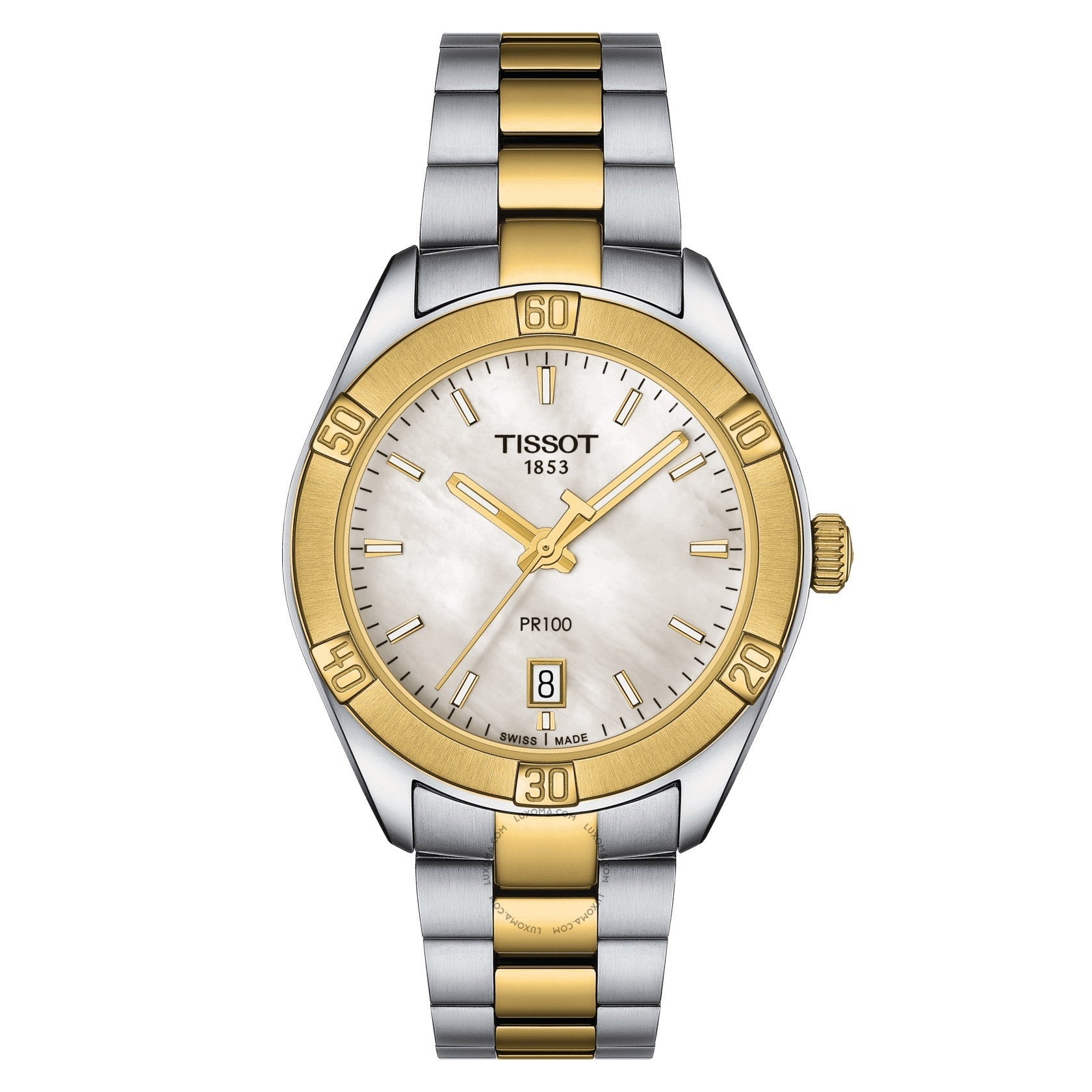 Tissot T-Classic Quartz White Mother-of-Pearl Dial Ladies Watch T101.910.22.111.00