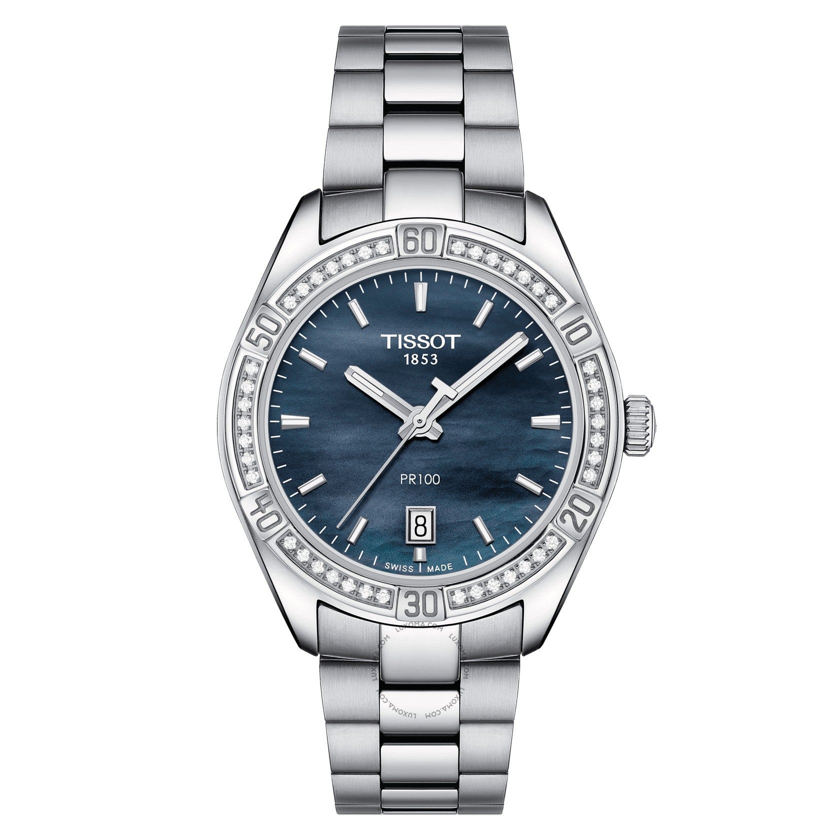 Tissot T-Classic Quartz Black Mother-of-Pearl Dial Ladies Watch T101.910.61.121.00