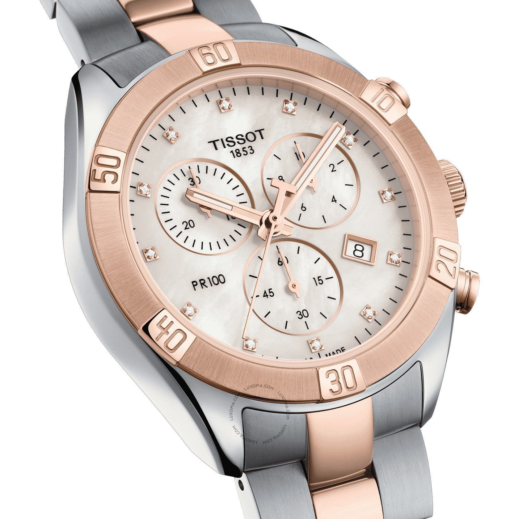 Tissot Tissot PR 100 Chronograph White Mother of Pearl Dial Ladies Watch T101.917.22.116.00