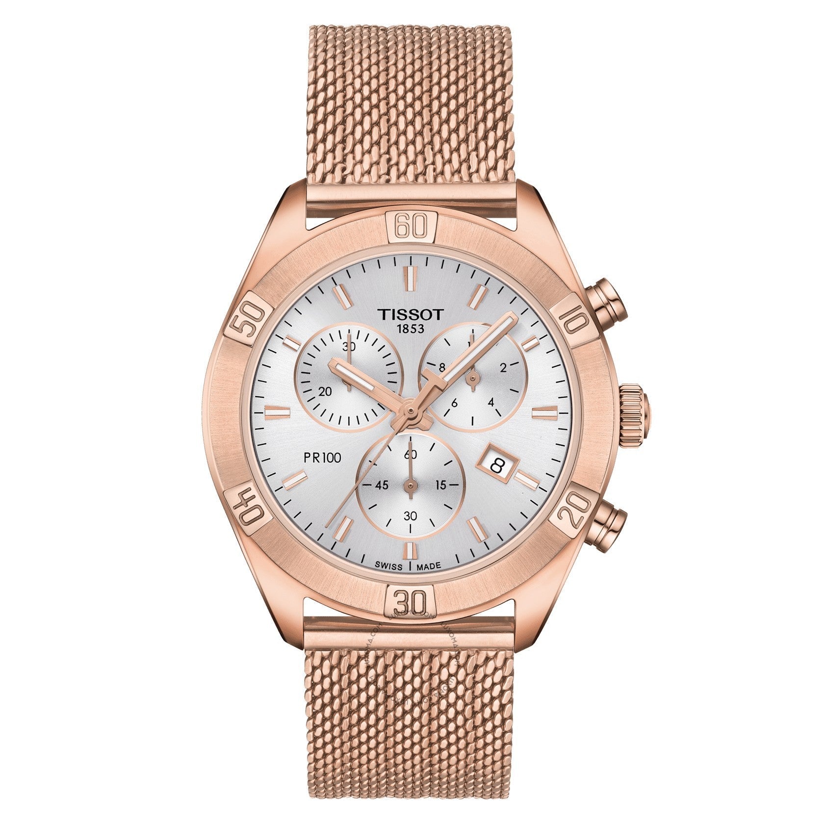 Tissot T-Classic Chronograph Silver Dial Ladies Watch T101.917.33.031.00