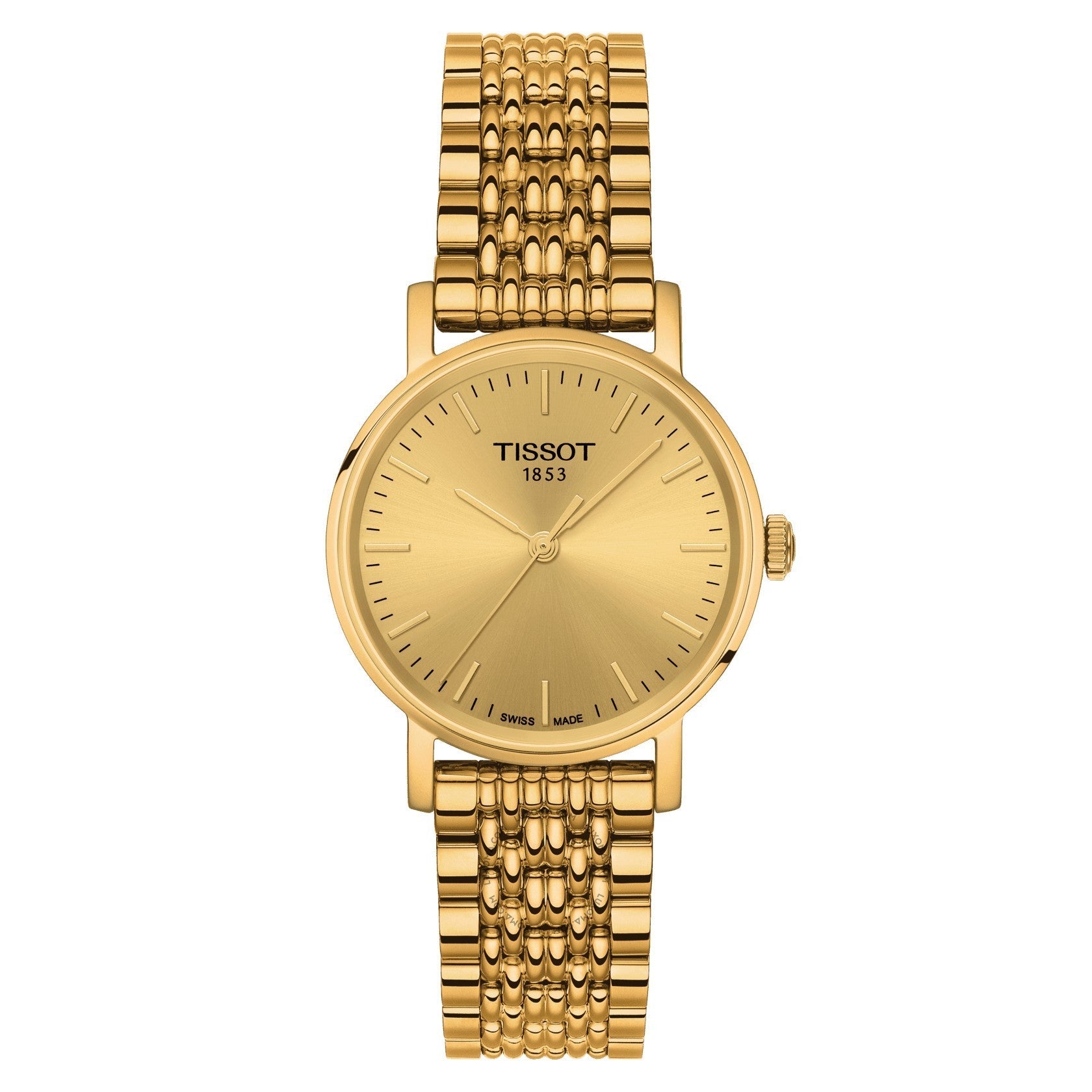 Tissot T-Classic Everytime Quartz Champagne Dial Ladies Watch T109.210.33.021.00