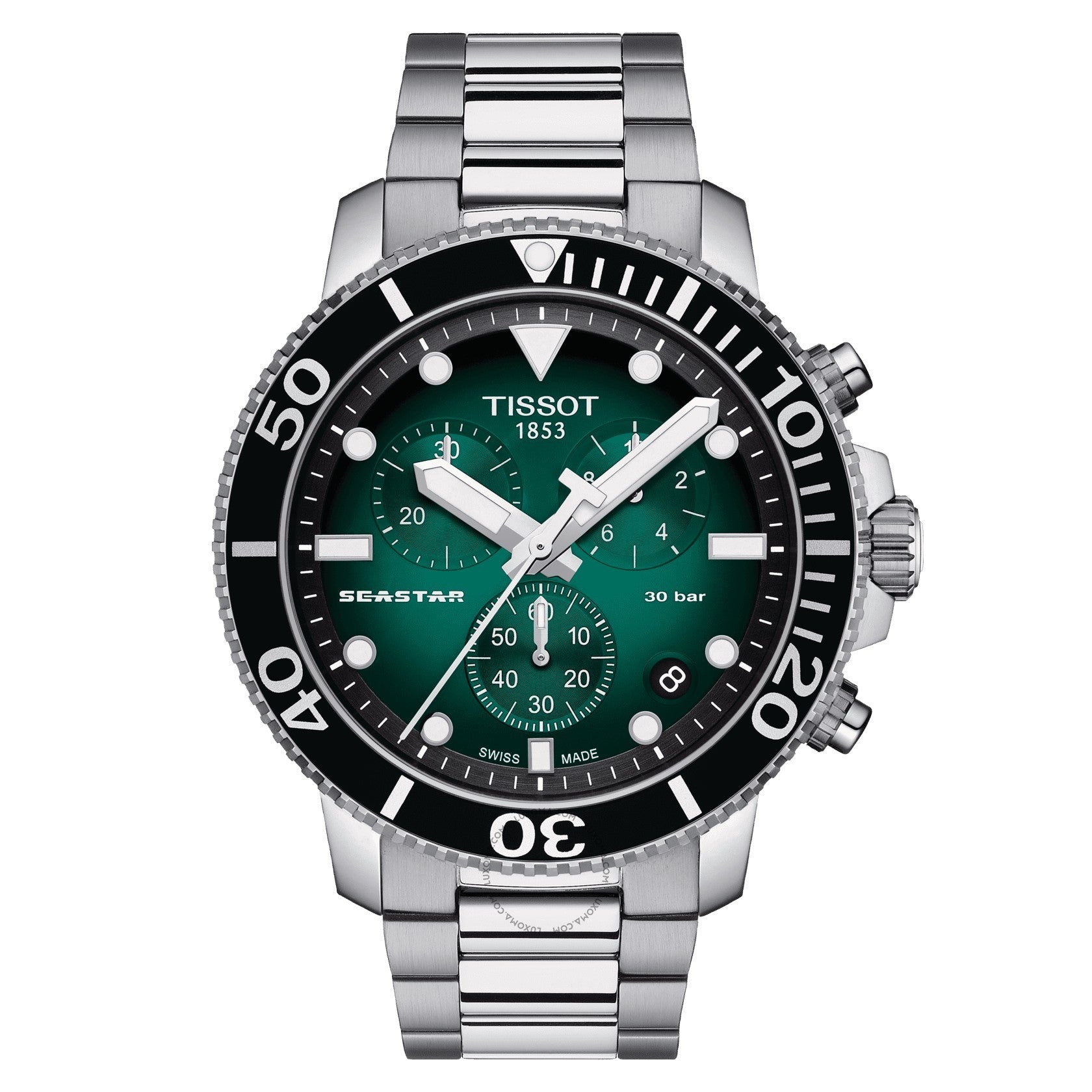 Tissot T-Sport Chronograph Graded Green-Black Dial Men's Watch T120.417.11.091.01