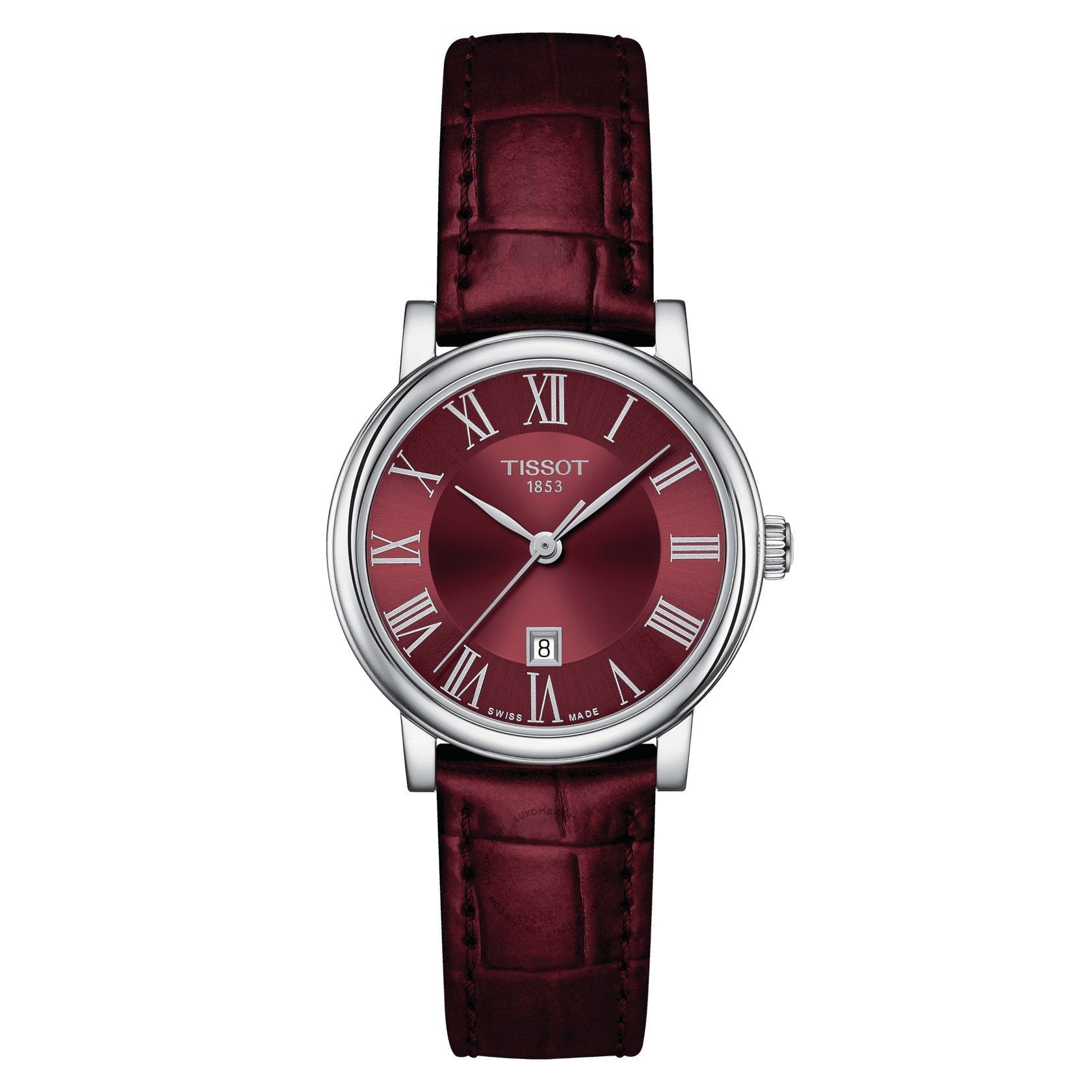 Tissot T-Classic Quartz Bordeau Dial Ladies Watch T122.210.16.373.00