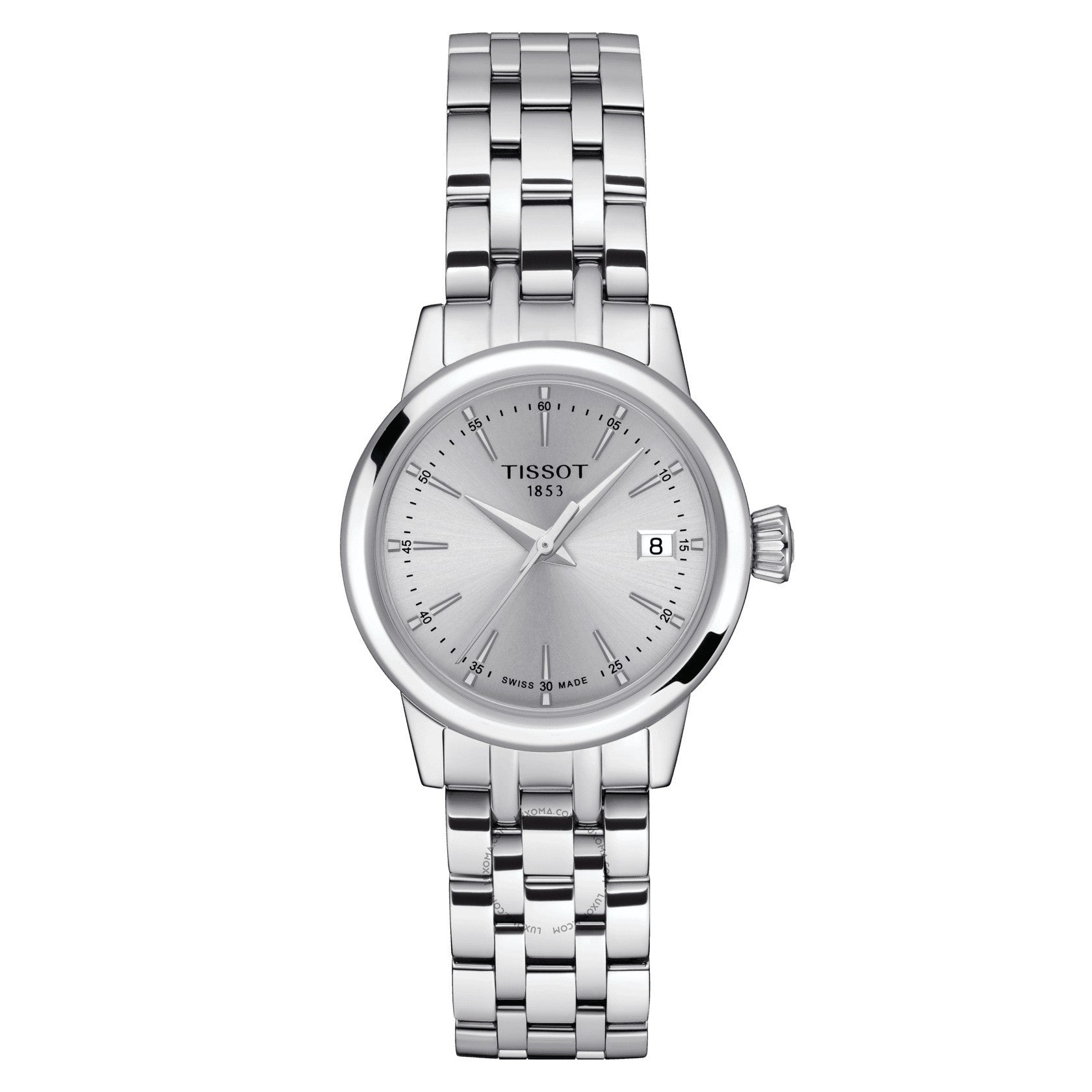 Tissot T-Classic Quartz Silver Dial Ladies Watch T129.210.11.031.00