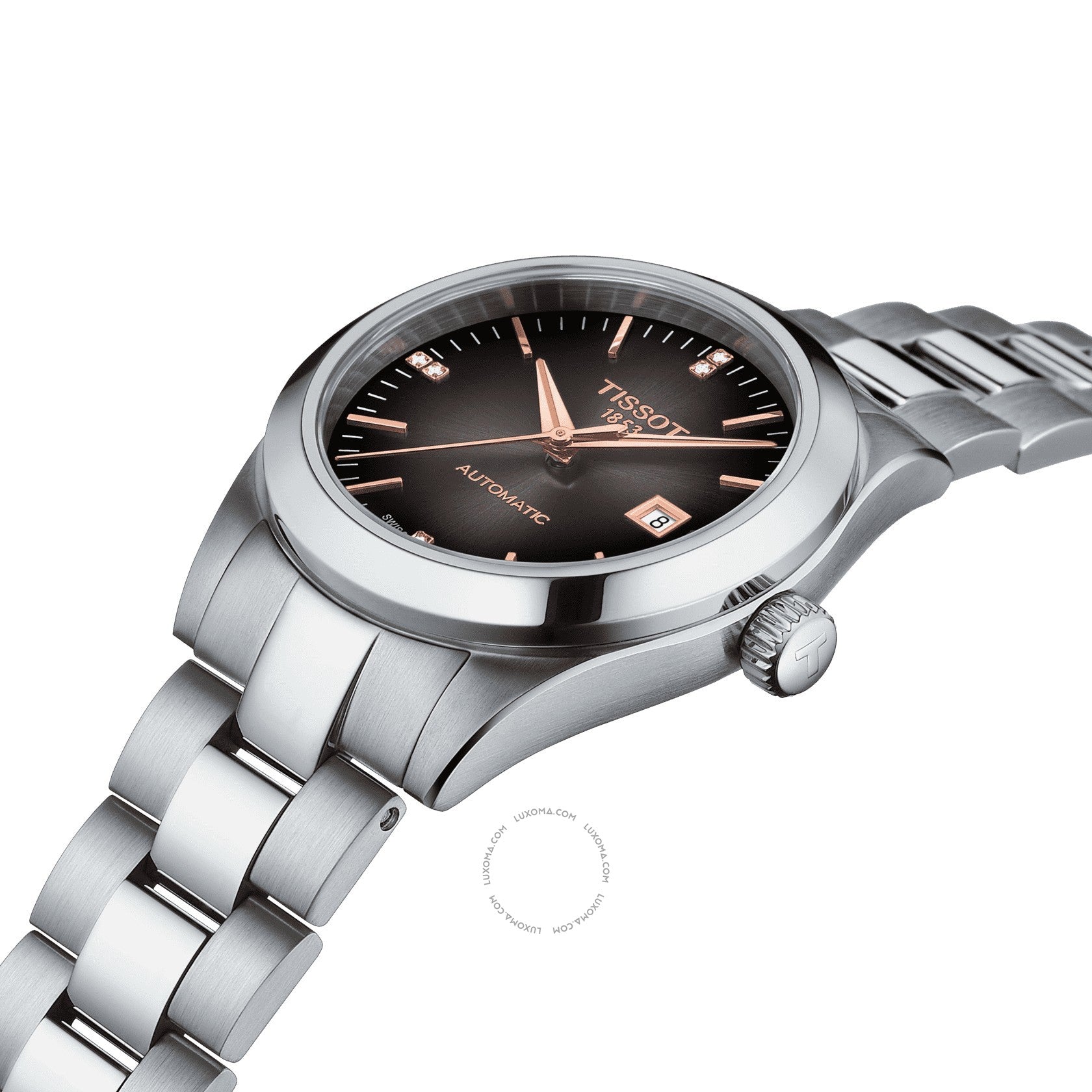 Tissot Tissot T-Classic Automatic Graded Anthracite-Black Dial Ladies Watch T132.007.11.066.01