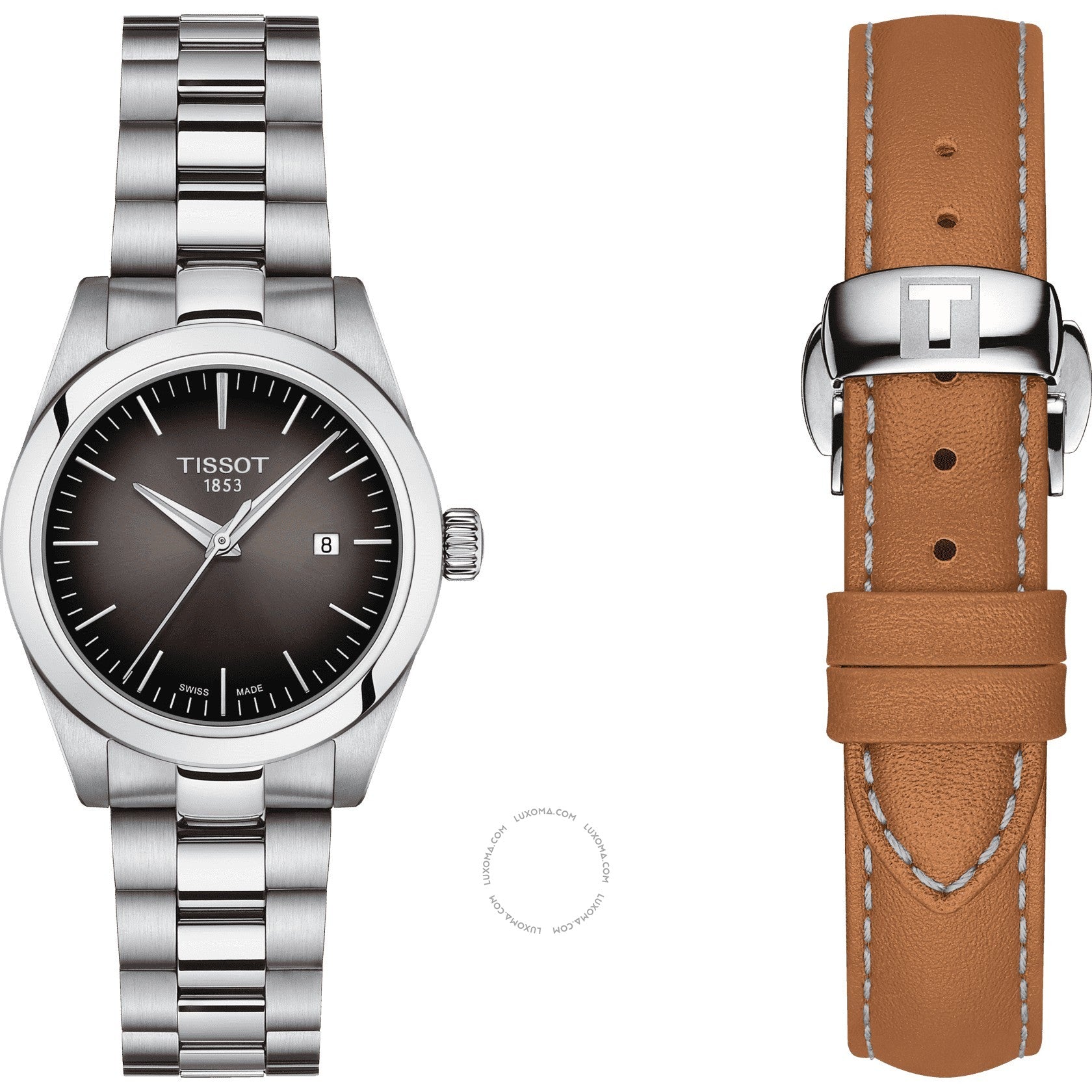 Tissot Tissot T-Classic Quartz Graded Anthracite-Black Dial Ladies Watch T132.010.11.061.00