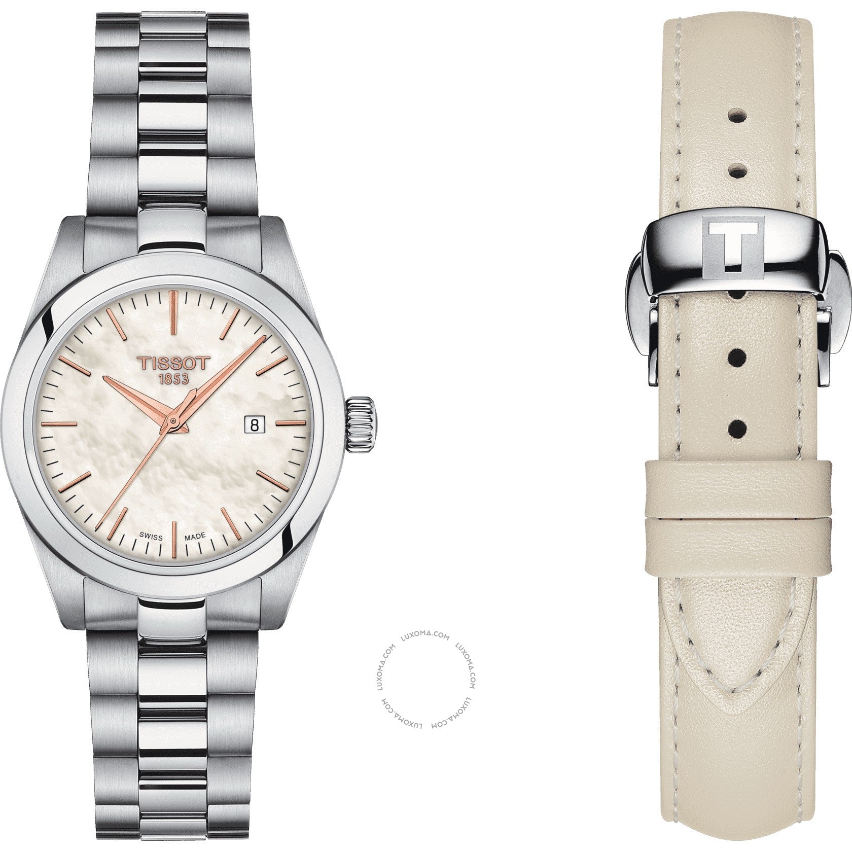 Tissot Tissot T-Classic Quartz White Mother-of-Pearl Dial Ladies Watch T132.010.11.111.00