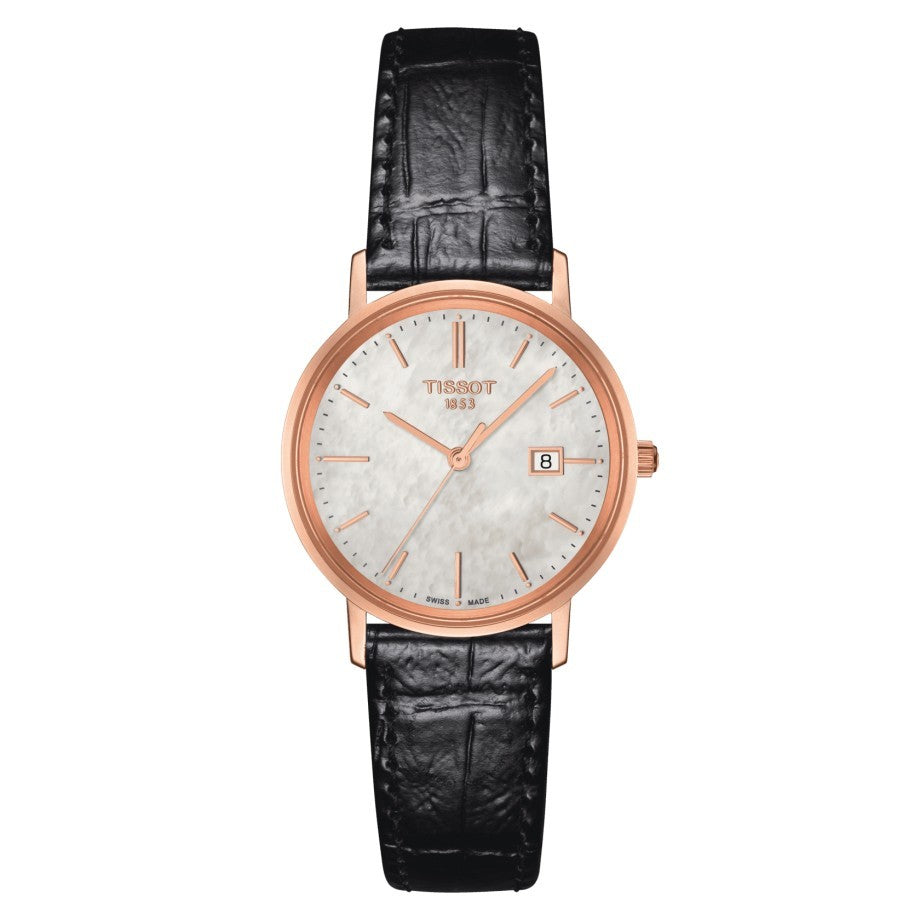 Tissot T-Gold Quartz White Mother-of-Pearl Dial Ladies Watch T922.210.76.111.00