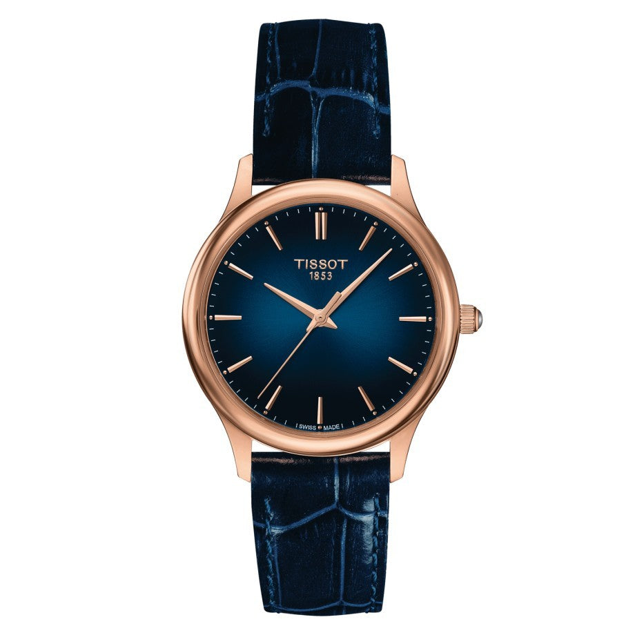 Tissot T-Gold Quartz Graded Blue-Black Dial Ladies Watch T926.210.76.041.00