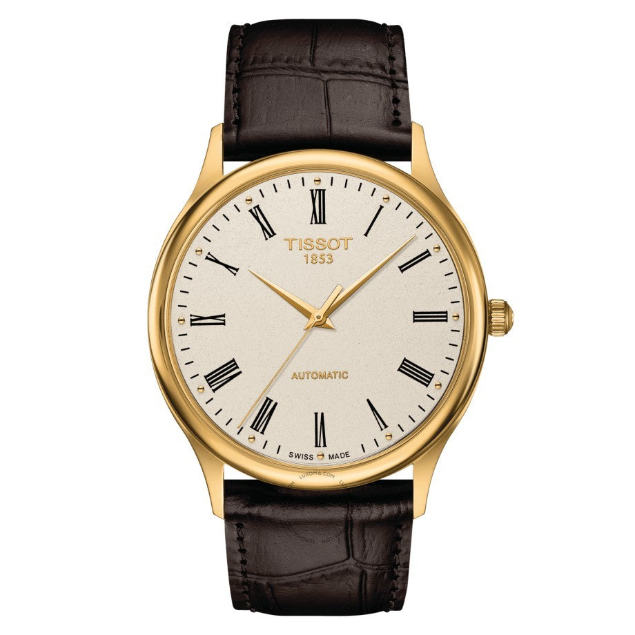 Tissot T-Gold Automatic Cream Opalin Dial Men's Watch T926.407.16.263.00