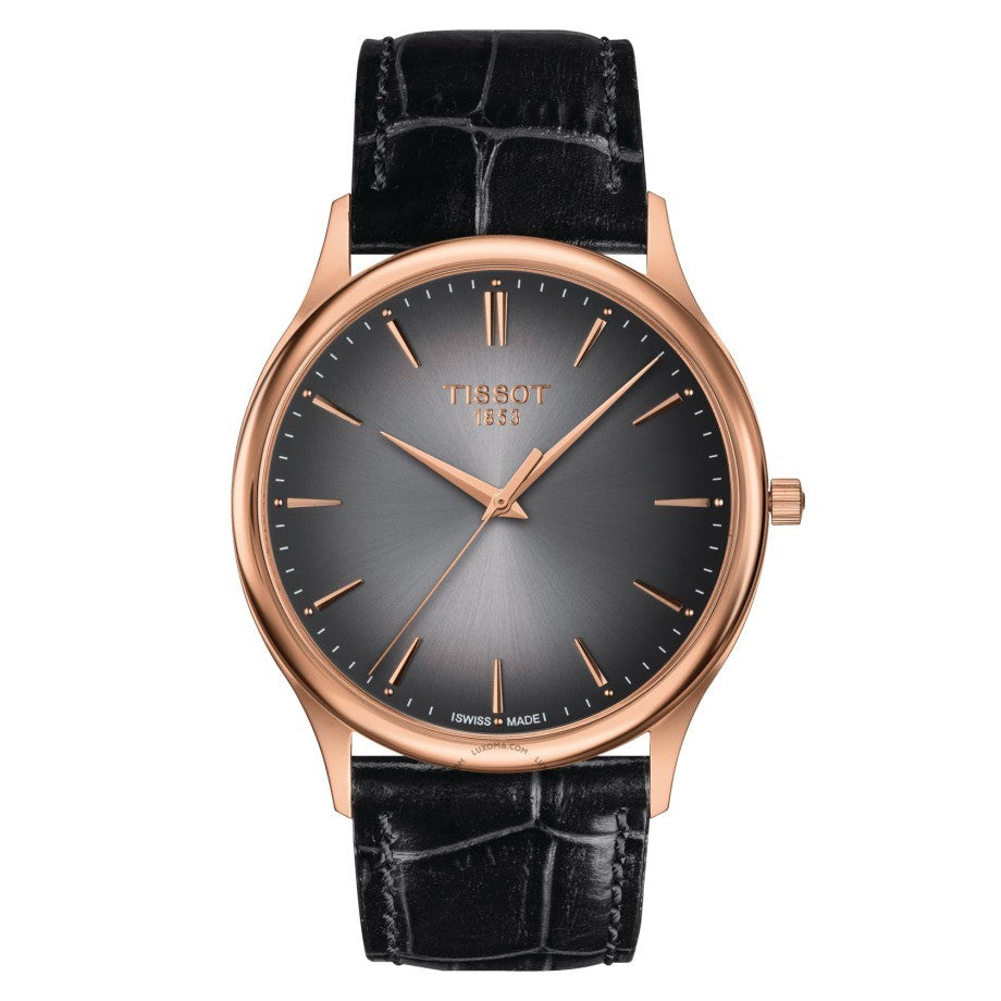 Tissot T-Gold Quartz Graded Anthracite-Black Dial Men's Watch T926.410.76.061.00
