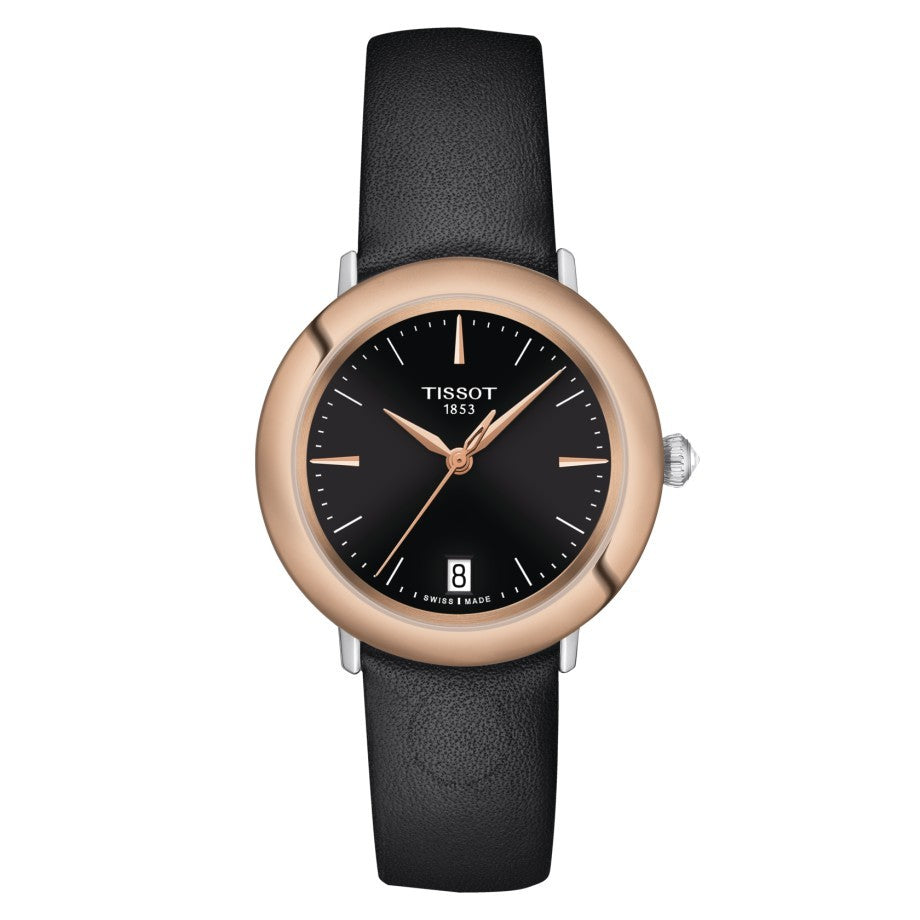 Tissot T-Gold Quartz Black Dial Ladies Watch T929.210.46.051.00