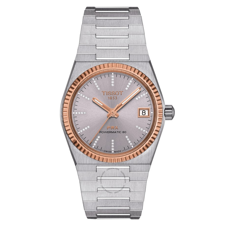 Tissot T-Gold Automatic Grey Dial Ladies Watch T931.207.41.336.00